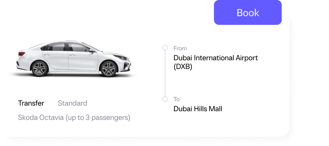الحجز عبر الإنترنت 
احجز خدمات النقل بالسيارات مسبقًا، من دون انتظار أو تعقيد عند الوصول.